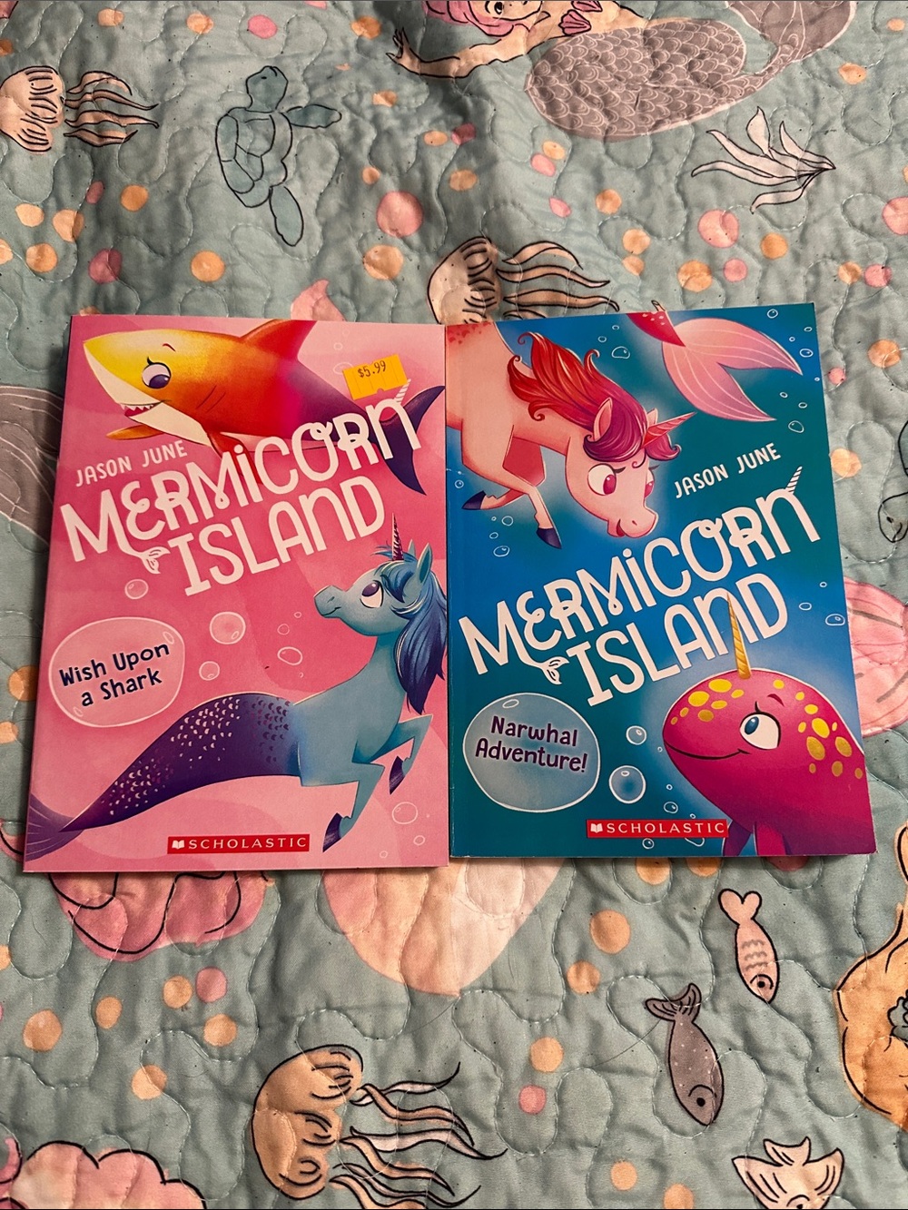 Scholastic MerMicorn Island 2 books of series